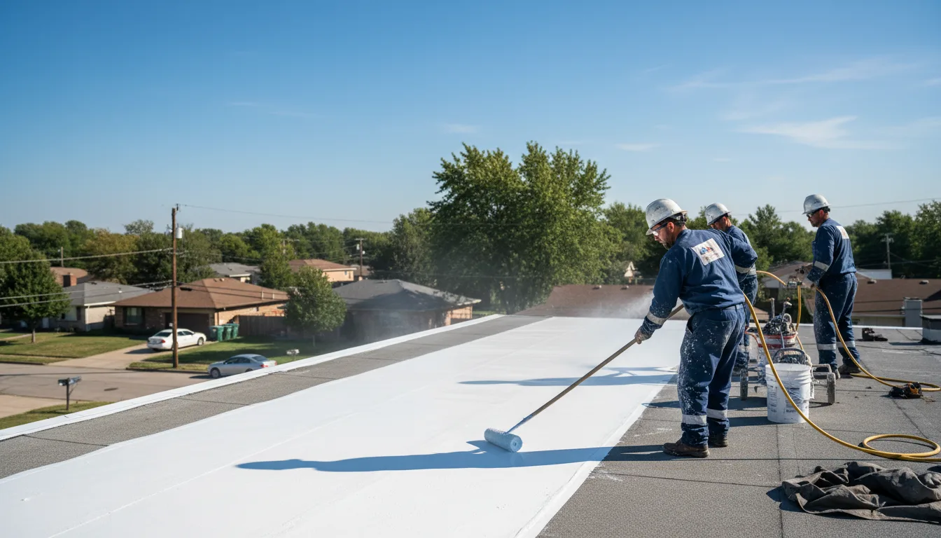Commercial roof coating in La Coste, TX near me